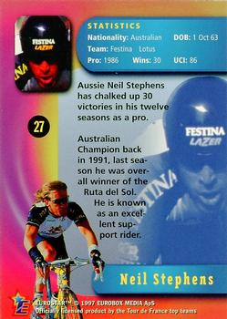 1997 Eurostar Tour de France #27 Neil Stephens Back